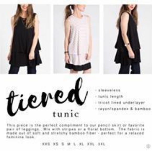 Tiered Tunic Tank Terracotta Chambray - Picture 4 of 5